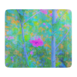 Pressionistiskt blått liggande med Rosa Flower