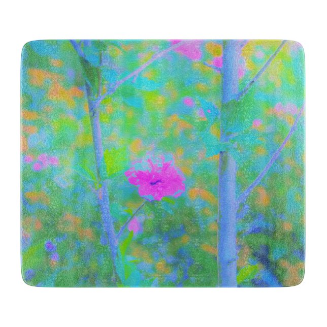 Pressionistiskt blått liggande med Rosa Flower (Framsidan)