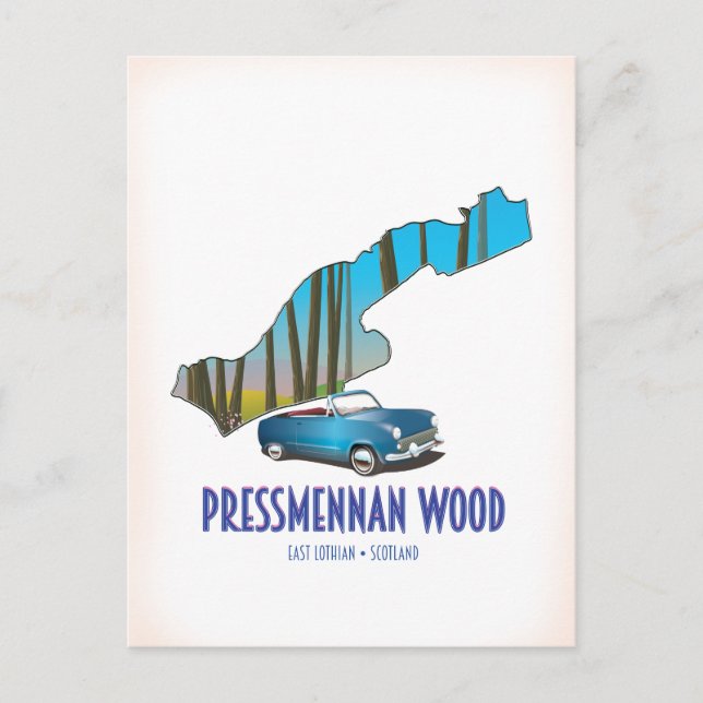 Pressmennan Wood Skottland Vykort (Framsida)