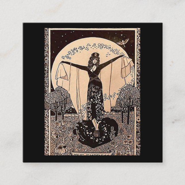 Presspressens sändkort fyrkantigt visitkort (Framsida)