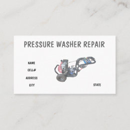 Pressure Washer Repair Visitkort