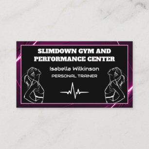 Prestandacenter för Gym Personal Trainer Workout Visitkort