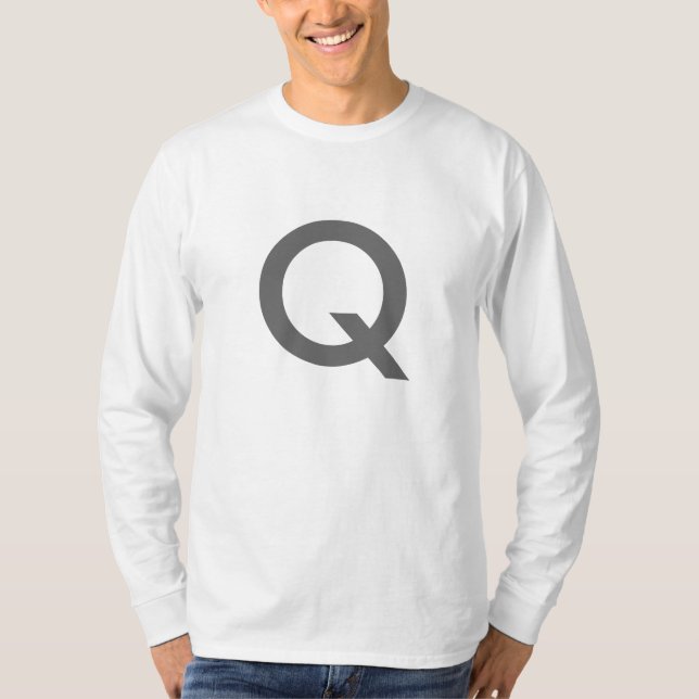 Prestandaflöde för Brev 'Q'-Långärmaden T-shirt (Framsida)
