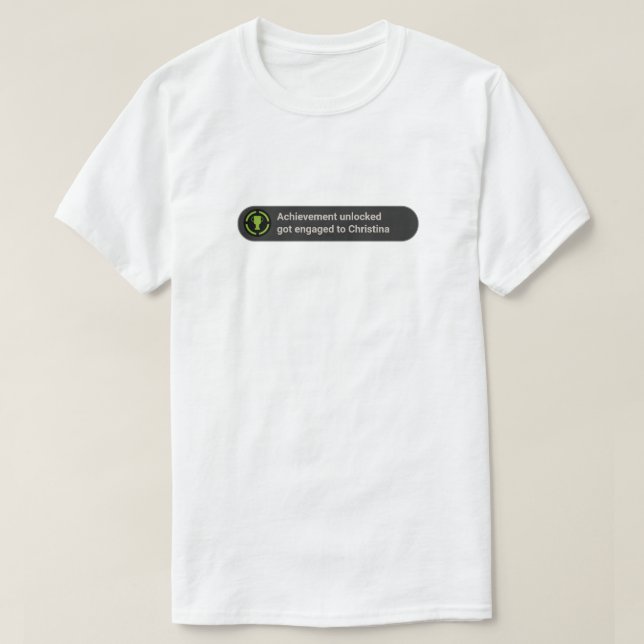 Prestation låst upp förlovad videospel för har t shirt (Design framsida)