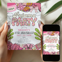 Prestationsinbjudan till Daisy Pyjamasparty Inbjudningar