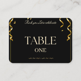 Prestige Gold Retirement Celebration Table Number  Placeringskort