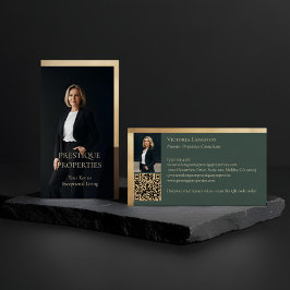 Prestige Luxury Realtor Law Firm Gold & Black Luxe Visitkort