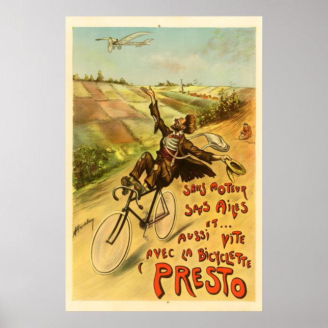 Presto cykelaffisch poster (Framsidan)