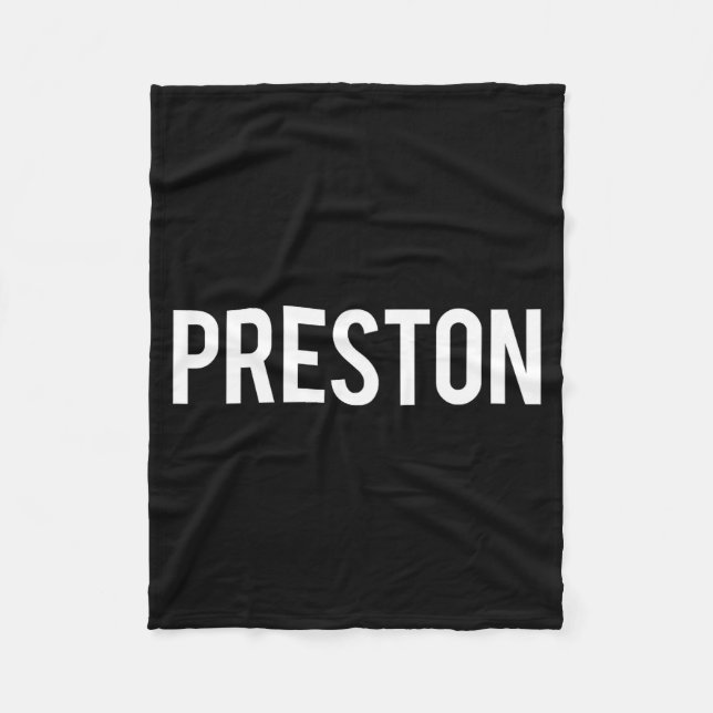 Preston - Cool New Funny Name Fan Gift Tee  Fleecefilt (Framsidan)