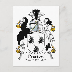 Preston Family Crest Vykort
