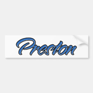 Preston Namn blue Aufkleber Sticker Autoaufkleber Bildekal