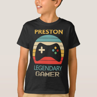 Preston Namn Gift - Personlig Legendary Gamer T Shirt