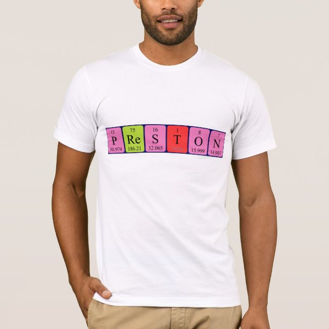 Preston Periodisk skjorta bord namn T Shirt (Framsida)