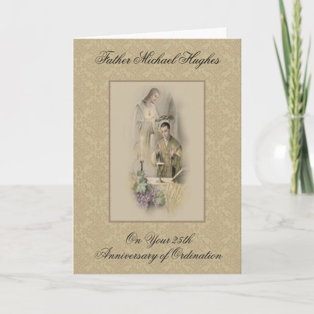 PRESTVIGNINGSJUBILEUM JESUS KRÖNER KORT (Framsida)