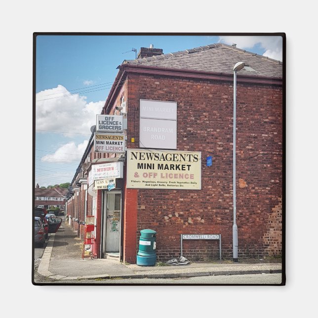 Prestwich - Munirs Mini Market Magnet (Framsidan)