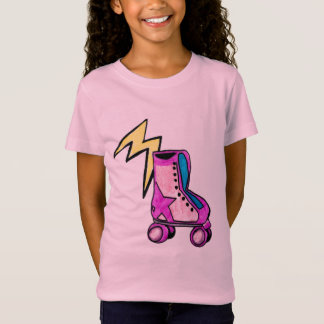 PreTeenflicka Retro Rollerskate skjorta T-shirt