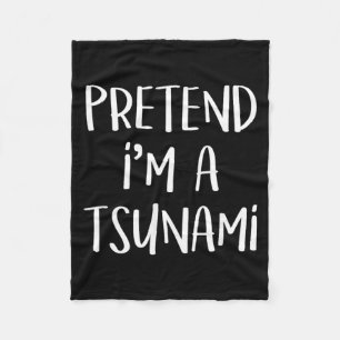 Pretend A Tsunami Kostym Rolig Geologi Halloween Fleecefilt