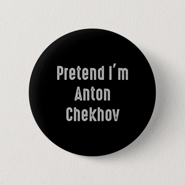 Pretend Anton Chekhov Lätt Rolig Kostym Knapp (Framsida)