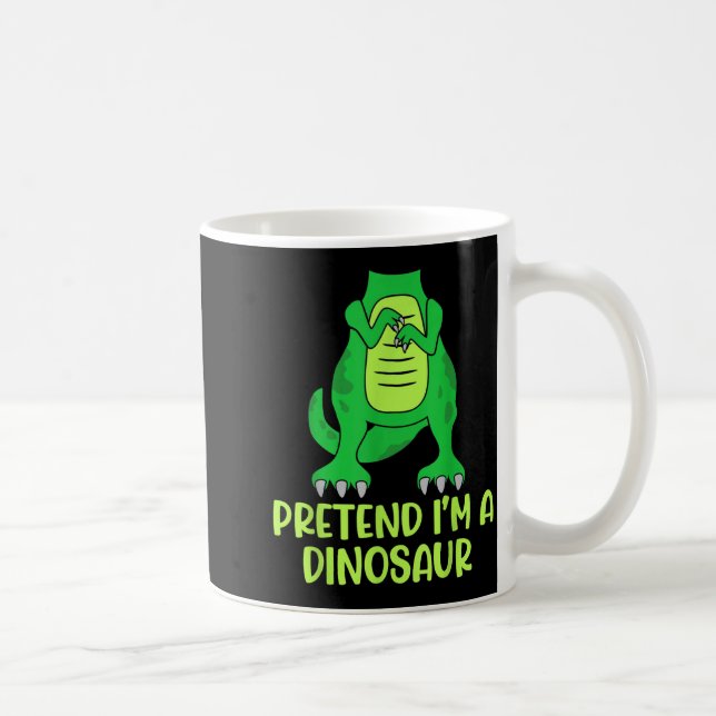 Pretend I’m A Dinosaur Costume Lazy Halloween  Kaffemugg (Höger)