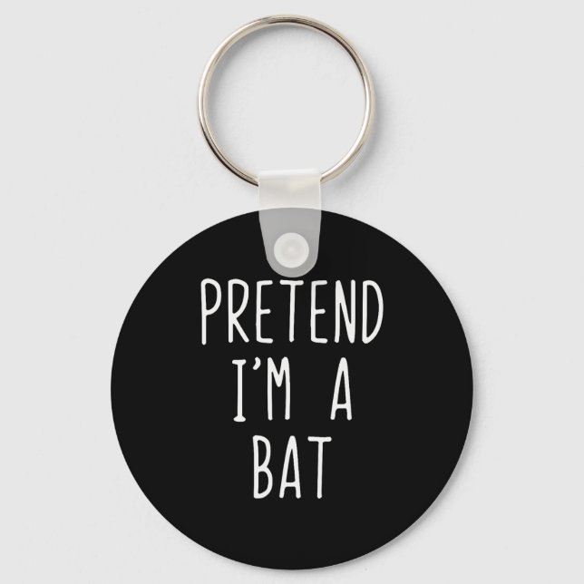 Pretend I'm A Bat Costume Halloween Funny Lazy Adu Nyckelring (Framsida)