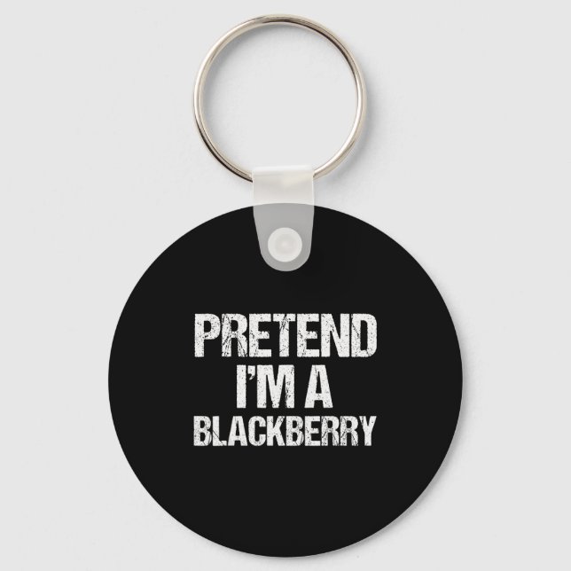 Pretend I'm A Blackberry Funny Lazy Halloween Cost Nyckelring (Framsida)