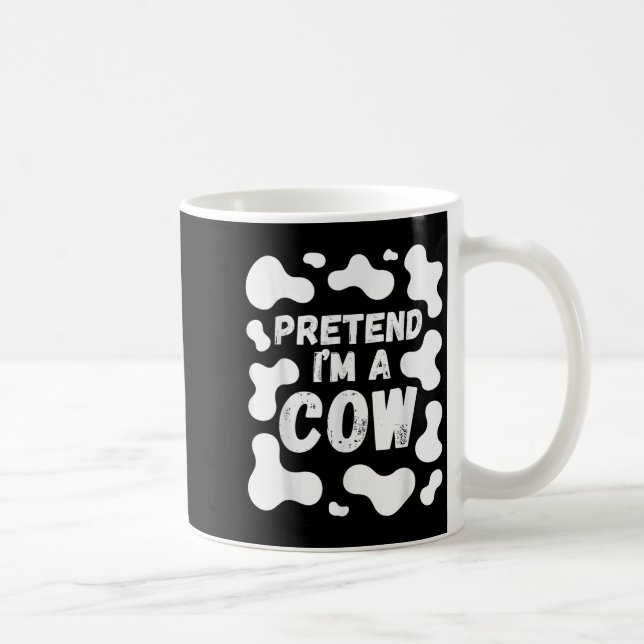Pretend I'm A Cow Funny Halloween  Kaffemugg (Höger)