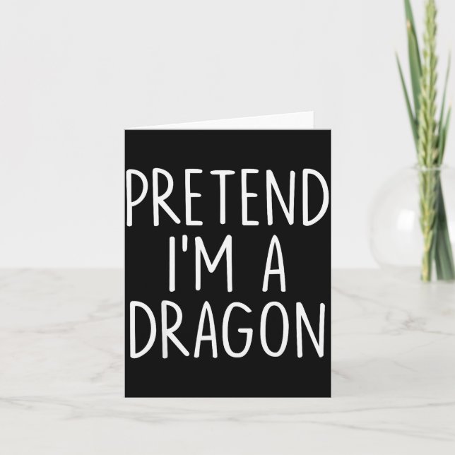 Pretend I'm A Dragon Halloween Couples Costume Mat Kort (Framsida)