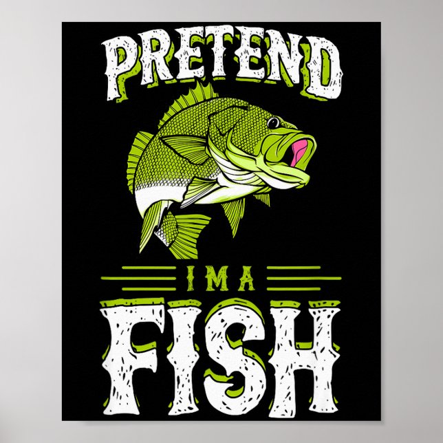 Pretend I'm A Fish B Funny Cute Lazy Halloween Cos Poster (Framsidan)