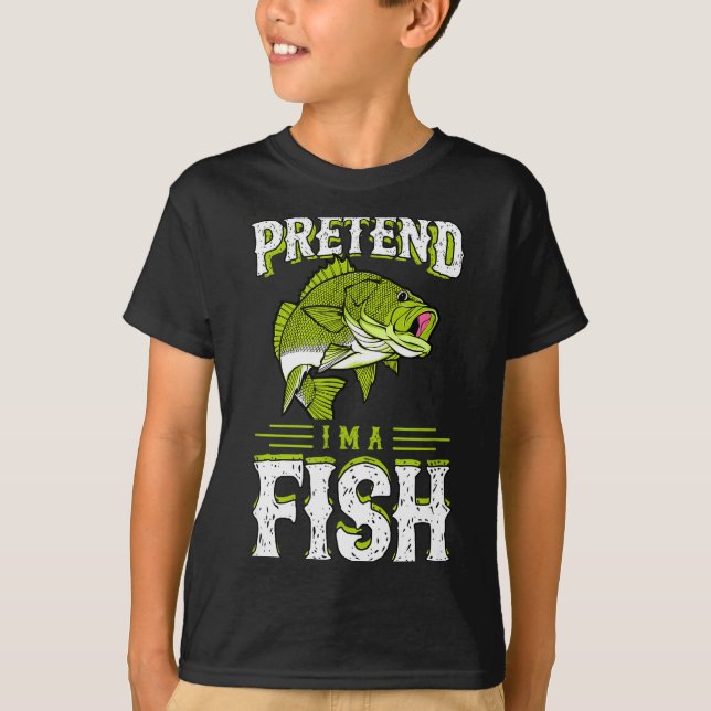Pretend I'm A Fish B Funny Cute Lazy Halloween Cos T Shirt (Framsida)
