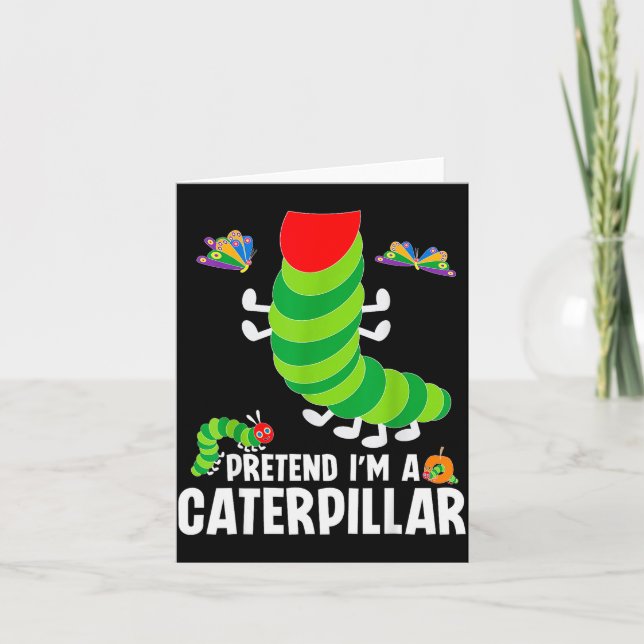 Pretend I'm A Funny Lazy Halloween Costume  Kort (Framsida)