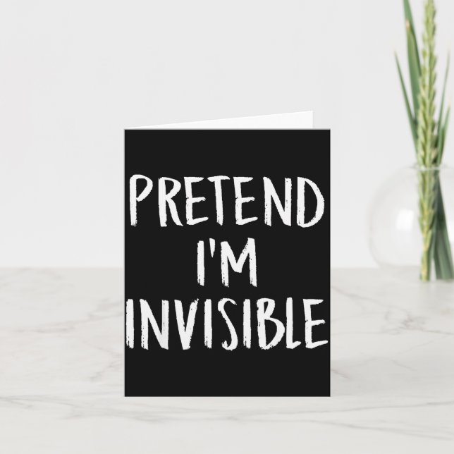 Pretend I'm A Invisible Family Funny Halloween Par Kort (Framsida)