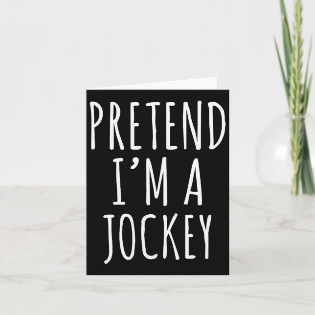 Pretend I'm A Jockey Kostymdesign  Kort (Framsida)