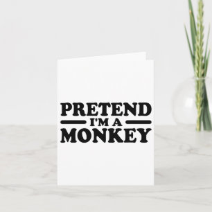 Pretend I'm A Monkey Kostym T-shirt Kort