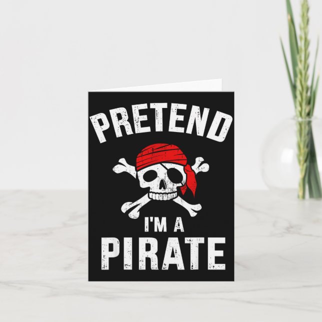 Pretend I'm A Rate Funny Lazy Easy Diy Halloween C Kort (Framsida)