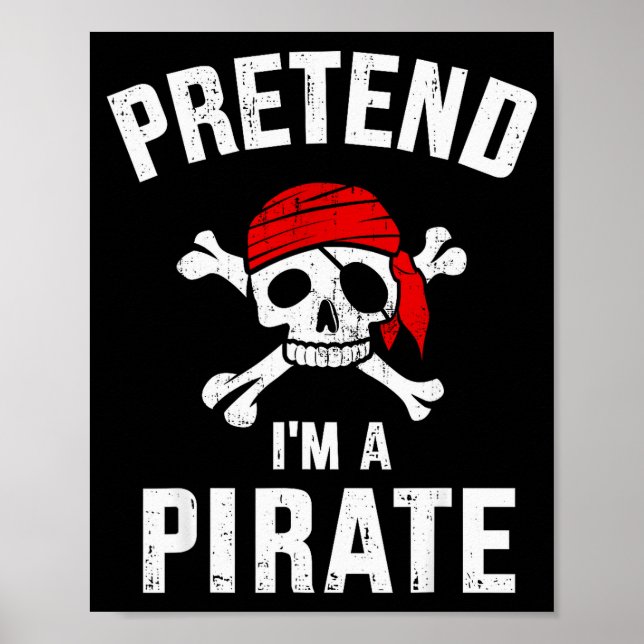 Pretend I'm A Rate Funny Lazy Easy Diy Halloween C Poster (Framsidan)