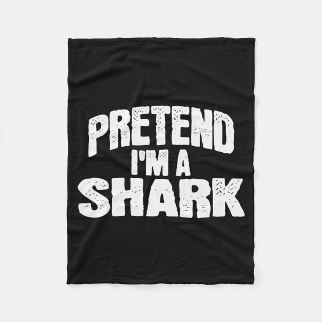 Pretend I'm A Shark Funny Halloween Costume  Fleecefilt (Framsidan)