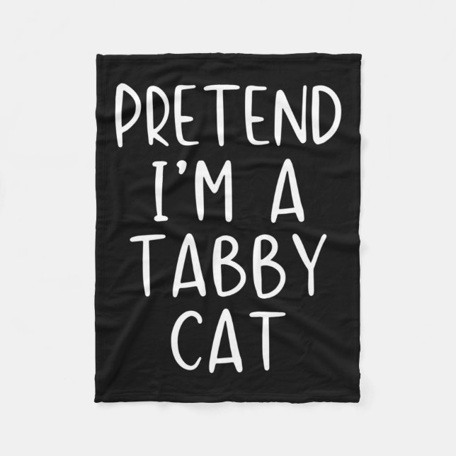 Pretend I'm A Tabby Cat Costume Halloween Simple A Fleecefilt (Framsidan)