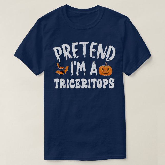 Pretend Im A Triceritops Halloween Costume Men Wom T Shirt (Design framsida)