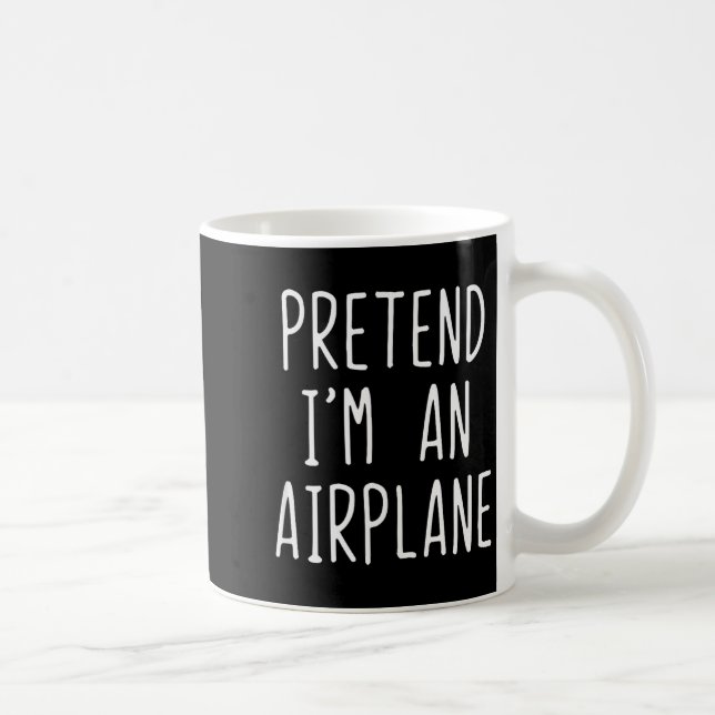 Pretend I'm An Airplane Costume Halloween Lazy Air Kaffemugg (Höger)
