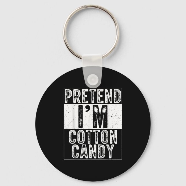Pretend I'm Cotton Candy Family Women Men Costume  Nyckelring (Framsida)