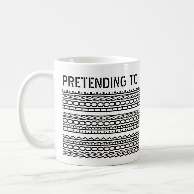 Pretending To Work From Home Custom Hidden Message Kaffemugg (Vänster)