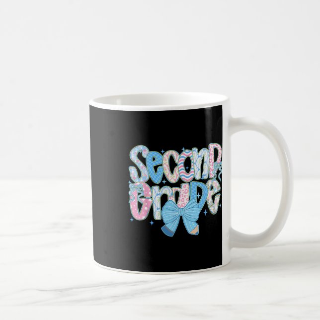 Pretentiösa blommiga lärare för andra klass åter t kaffemugg (Höger)