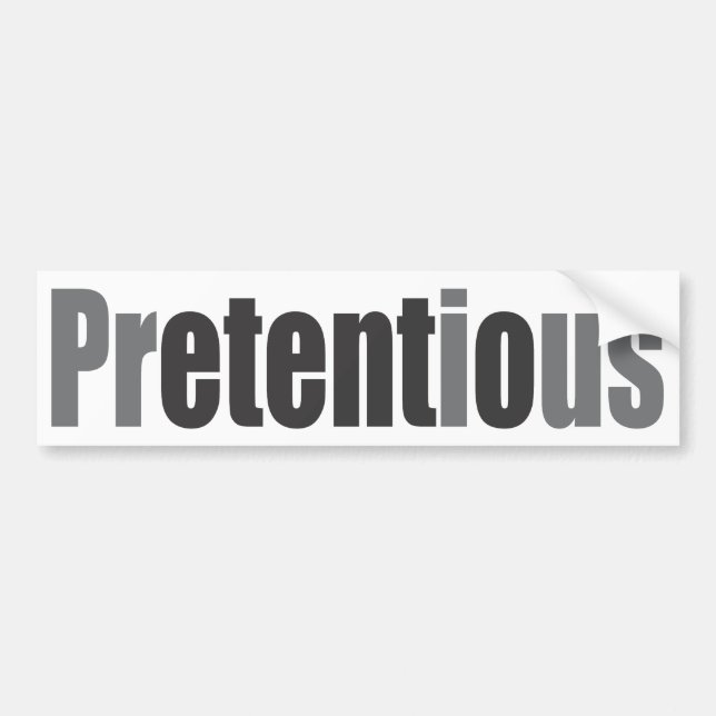 Pretentiöst Bildekal (Framsidan)
