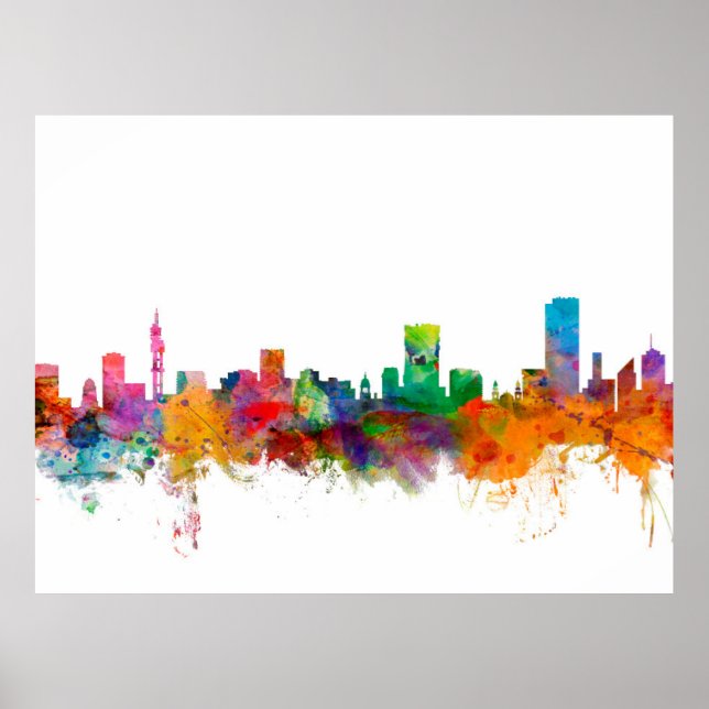 Pretoria South Afrika Skyline Poster (Framsidan)