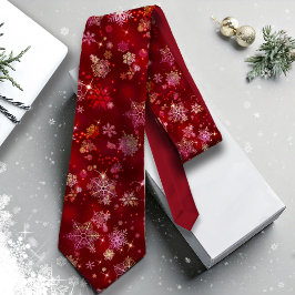 Prettiest Snöflingor Mönster Red ID846 Slips