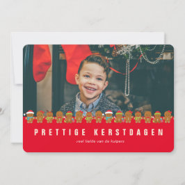 Prettige Kerstdagen Foto Gignerbrödmannen Kerst Julkort