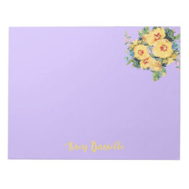 Prettty Blommigt Bouquet-Anpassningsbar Anteckningsblock