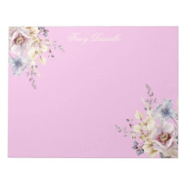 Prettty Pink Spring Floral Bouquet  Anteckningsblock