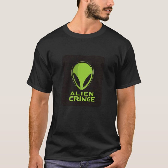 Pretty Alien Costume with Cringe Speech T Shirt (Framsida)