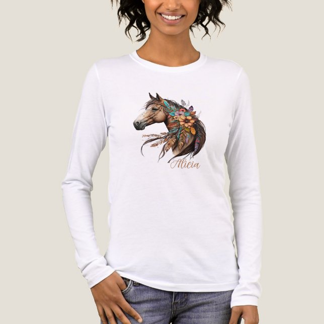 Pretty Bay Horse T-Shirt with Name (Framsida)